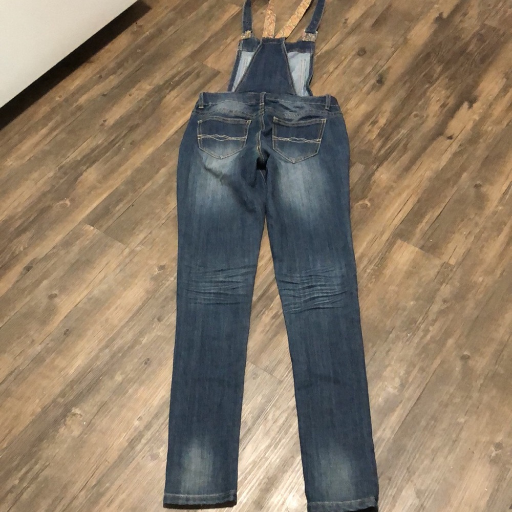 Hot Kiss Bib Overall Jean Y2K Ava SZ 3 Denim - Picture 6 of 10